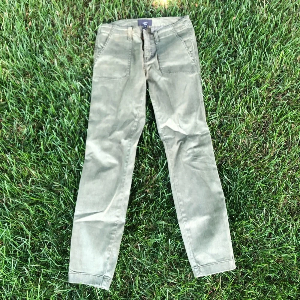 J Crew utility  chino pants in olive green
